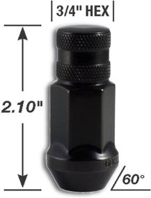 img 1 attached to High Quality Gorilla Automotive 45138BC-20 Black 12mm x 1.50 Thread Size Forged Steel Chrome Lug Nut Pack - Set of 20