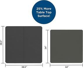 img 3 attached to 🏷️ COSCO XL 38.5-inch Fold-in-Half Card Table with Handle - Black, Indoor and Outdoor, Portable, Wheelchair Accessible, Camping, Tailgating, and Crafting Folding Table