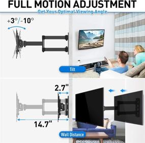 img 2 attached to 📺 Enhance Your Viewing Experience with MOUNTUP Full Motion TV Monitor Wall Mount - Perfect for 14-40 Inch LED LCD Flat Screen TVs/Monitors, Swivels, Tilts, and Articulating Arms - VESA 200x200mm up to 33lbs, MU0029