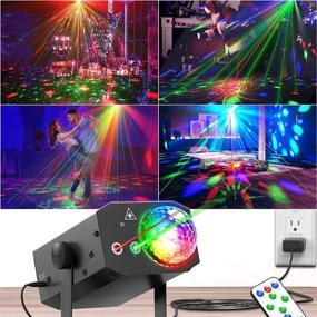 img 3 attached to 2 in 1 Disco Lights + Disco Ball Party Lights - caivimvn DJ LED Stage 🎉 Light Projector Strobe Lights Sound Activated with Remote Control for Parties, Xmas Club, Bars, Birthdays, and Home Decorations