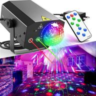 2 in 1 disco lights + disco ball party lights - caivimvn dj led stage 🎉 light projector strobe lights sound activated with remote control for parties, xmas club, bars, birthdays, and home decorations логотип