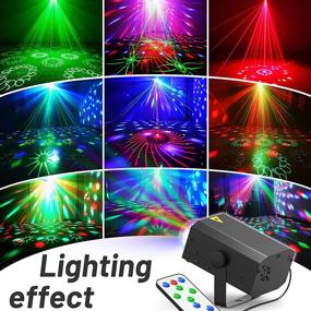 img 2 attached to 2 in 1 Disco Lights + Disco Ball Party Lights - caivimvn DJ LED Stage 🎉 Light Projector Strobe Lights Sound Activated with Remote Control for Parties, Xmas Club, Bars, Birthdays, and Home Decorations