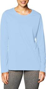 img 4 attached to 👚 Stay Cool and Stylish with Hanes Women's Sport Cool Dri Performance Long Sleeve T-Shirt