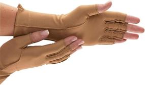 img 4 attached to 🧤 Isotoner Arthritis Compression Gloves: Effective Pain Relief for Women & Men with Open/Full Finger Design