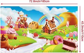 img 3 attached to Birthday Candyland Decoration Landscape Background
