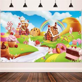 img 4 attached to Birthday Candyland Decoration Landscape Background
