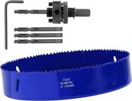 🔵 laniakea 8-inch bi-metal hole saw 203mm m42 annular hole cutter hss - ultimate diyer tool set with arbor in blue logo