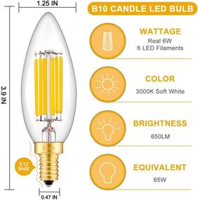 img 2 attached to CRLight Candelabra 🕯️ Equivalent Chandelier Decorative Bulb