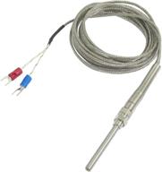 uxcell k type 50x5mm 500c probe thermocouple temperature sensor cable - 9.8ft (3 meters) logo