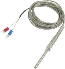 img 2 attached to uxcell K Type 50x5mm 500C Probe Thermocouple Temperature Sensor Cable - 9.8ft (3 Meters)