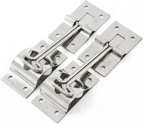 img 3 attached to 🚪 Premium Stainless-Steel T-Style Entry Door Catch Holder: Red Hound Auto - Set of 2 Trailer 4 Inches Metal Bracket Hook Keepers