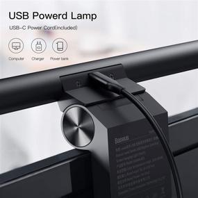 img 1 attached to 💡 Baseus Monitor Light Bar with Touch Sensor - USB Powered LED Computer Light for Desk/Office/Home - Black - 3 Switchable Light Modes - Dimmable Monitor Lamp