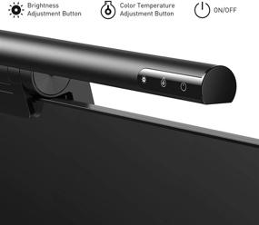 img 3 attached to 💡 Baseus Monitor Light Bar with Touch Sensor - USB Powered LED Computer Light for Desk/Office/Home - Black - 3 Switchable Light Modes - Dimmable Monitor Lamp