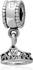 img 1 attached to GEMDAZZ Family Cartoon Series Charm, 925 Sterling Silver Barcelona Landmark Castle, Royal Crown Pendant Beads, Perfect Gift for Mother, Father, Daughter, Son