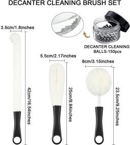 img 3 attached to 🍷 Flexible Wine Decanter Cleaning Brush with Stainless Steel Balls - Multi-Function Household Cleaning Tool for Goblets, Champagne Flutes, Cups, and Glasses (Black)