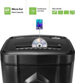 img 3 attached to 🔪 Aurora AU1230MA Professional 12-Sheet Micro-Cut Shredder for Paper, CD, and Credit Cards with 10 Minutes of Non-Stop Operation