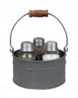 primitive industrial galvanized bucket pepper logo