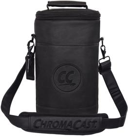 img 4 attached to 🍷 ChromaCast PU Leather Wine Carrier & Cooler Bag - Keeps 2 Bottles of Wine or Champagne Chilled