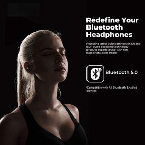 img 2 attached to Беспроводные наушники высокой верности: звук стерео Bluetooth 4.2 | 6 часов воспроизведения | Перезаряжаемые наушники с зарядным кейсом