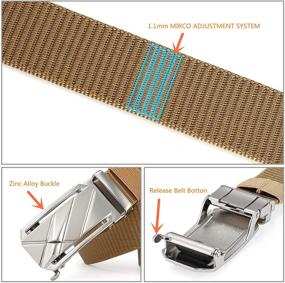 img 1 attached to Premium Quality Webbing Ratchet Automatic Buckle in Wide Brown – 35mm x 110