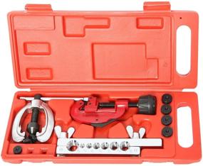 img 4 attached to 🔧 Complete Double Flaring Tool Kit: 7 Dies, Tubing Bender, Pipe Cutter (3-30mm) Ideal for Automotive Brake Line Copper Brass Aluminum