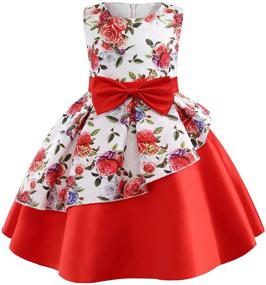 img 3 attached to 👸 Enchanting Princess Print Birthday Dresses for Festive Girls' Clothing