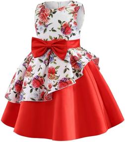 img 2 attached to 👸 Enchanting Princess Print Birthday Dresses for Festive Girls' Clothing