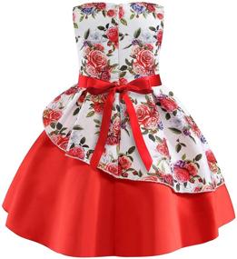 img 1 attached to 👸 Enchanting Princess Print Birthday Dresses for Festive Girls' Clothing