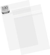 pack of 100, acid-free 5 1/4 x 7 1/8 inches crystal clear sleeves storage bags for 5x7 photo framing mats mattes by golden state art logo