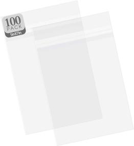 img 4 attached to Pack of 100, Acid-Free 5 1/4 X 7 1/8 inches Crystal Clear Sleeves Storage Bags for 5x7 Photo Framing Mats Mattes by Golden State Art