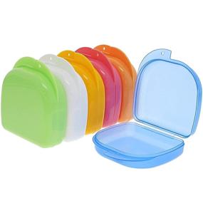 img 1 attached to 🦷 Juvale Orthodontic Container Case for Retainer, Mouthguard, Dentures (6 Pack) - Assorted Colors