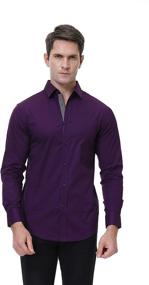 img 2 attached to 👕 Mens Regular Fit Casual Button-Up Sleeve Shirts: Versatile Clothing for Stylish Men