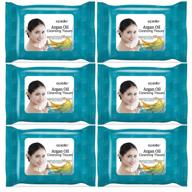 epielle og makeup remover cleansing wipes tissue: gentle for all skin types, daily 🧴 facial cleansing towelettes, removes dirt, oil, makeup, nicely scented argan oil, 30 count, 6 pack logo