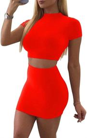 img 4 attached to Stylish Sleeve Bodycon Dress for Women - SINRGAN Casual Women's Clothing