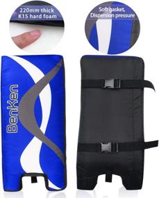 img 1 attached to 🏒 BenKen Sports Hockey Gear Goalie Pad Pack: Ultimate Ice Hockey Equipment for Teenagers & Adults in Blue and Black