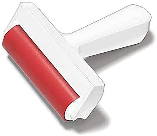 2 Pcs Rubber Roller, Hard Rubber Brayer Glue Roller for Construction Tools Printmaking Stamping Wallpaper Gluing Application, 3.8 and 2.2 (Red)