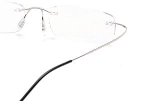 img 1 attached to 👓 Memory Titanium Rimless Reading Glasses: Lightweight Design with Light Lenses (1004)