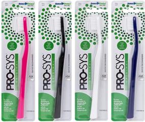 img 4 attached to PRO SYS® Adult Toothbrush Bristles Colorful