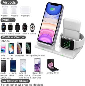 img 2 attached to 🔌 Hoidokly Wireless Charging Station- 3 in 1 Charger Dock for Airpods Pro/2, Apple Watch 6/SE/5/4/3/2, 7.5W Qi Fast Charging Stand for iPhone 12 Pro Max/12 Pro/11/XS Max/XR/XS/X/8 Plus- White