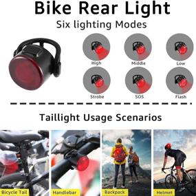 img 2 attached to Rechargeable Bicycle Headlight Taillight Bicycles
