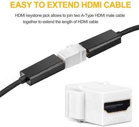 img 2 attached to 🔌 MOERISICAL Киосковый адаптер HDMI Coupler, 10 шт. Вставка женский HDMI киоскового джека женского типа (белый)