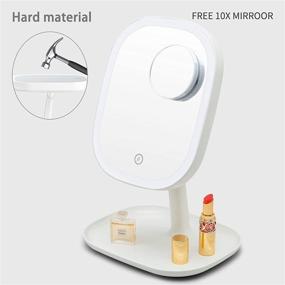 img 3 attached to 💡 SGUTEN Lighted Table Makeup Mirror: Portable Rechargeable Cosmetic Mirror with LED Lights - White
