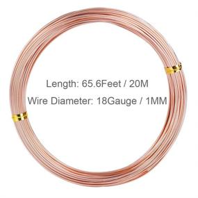 img 3 attached to WUBOECE 65.6 Feet 18-Gauge Aluminum Wire for Sculpting Armature Garden DIY Crafts Making, Soft Metal Craft Wire in Copper Finish