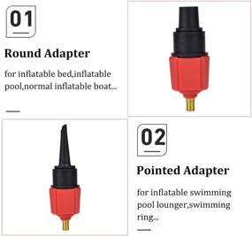 img 1 attached to 🔌 Highly Versatile BUENNUS Car Compressor Valve Adapter: Ideal for Inflating Air Mattresses, Swimming Rings, Pools, Beds, Sofas, Boats, Kayaks, SUPs, and More!