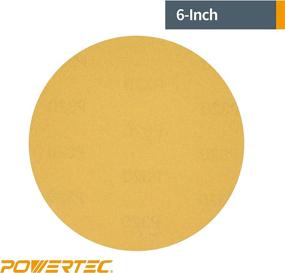 img 2 attached to 🪱 100 Pack of POWERTEC 6 Inch PSA Sanding Discs, Gold Aluminum Oxide Sandpaper – 320 Grit