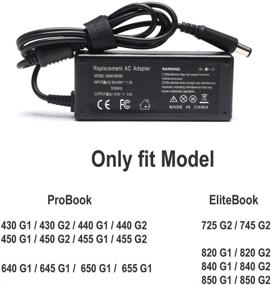 img 3 attached to 🔌 EBKK 65W Charger for HP EliteBook & Probook Series - Reliable Power Cord for Various Models including Pavilion DV7 DV6 DV5 DM4 Series