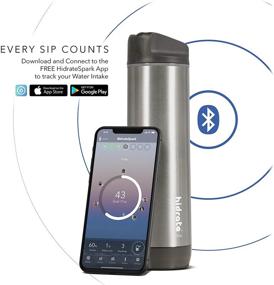img 2 attached to Stay Hydrated with Hidrate Spark STEEL Smart Water Bottle - Track Water Intake & Glow Reminder, 21oz Stainless Steel