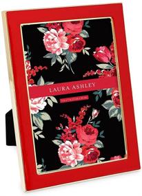 img 4 attached to 🖼️ Enhance Your Décor with the Laura Ashley 5x7 Red Enamel Picture Frame: Gold Metal Edge, Versatile Display for Countertop, Tabletop, Bookshelf, Wall Décor (5x7, Red w/ Gold)