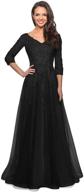 👗 stylish lace appliques mother of the bride dresses with sleeves: long formal gowns for women logo
