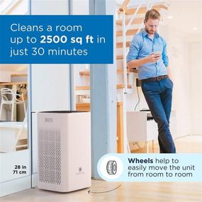 img 3 attached to 🌬️ Medify MA-112 Air Purifier: Powerful 2,500 sq ft Coverage, H13 True HEPA Filter for Smoke, Dust, Odors, Pet Dander & More - Quiet & Efficient, 99.9% Removal to 0.1 Microns - White, 1-Pack